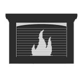 Fireplace screen icon