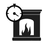 Fireplace and clock icon